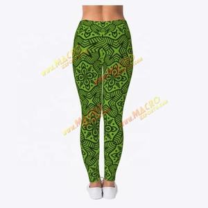 เลกกิ้งเอวสูงผ้ายืดหยุ่นสำหรับผู้หญิง ลายพิมพ์ ออกกำลังกาย แอคทีฟแวร์ ยิม ฝึกซ้อม โยคะ ป้องกันแบคทีเรีย แห้งเร็ว ไม่ยับ - Product Image 3