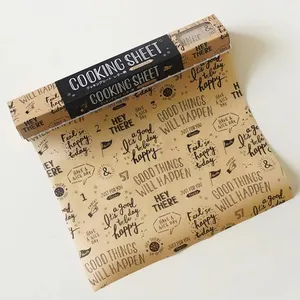 Hojas de papel encerado con revestimiento Deli personalizado, papel impermeable a prueba de grasa, ideal para envolver comida, Picnic, fabricación de pergamino