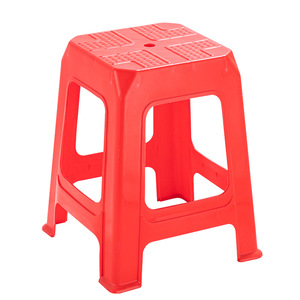 <b>Plastic</b> Square <b>Stool</b> 28cm Diameter 47cm Height Thickened Restaurant Furniture Modern Minimalist Style - Product Image 5