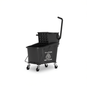 Carrito de limpieza con cubeta para mopa, de plástico, con 4 ruedas y asa, para limpieza de pisos - Product Image 1