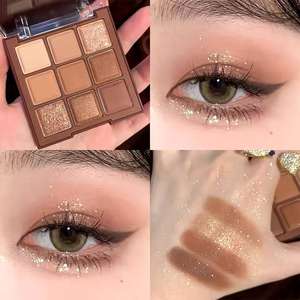 Paleta de Sombras de Ojos de 9 Colores Mocha <span class=keywords><strong>Chocolate</strong></span> con Tonos Marrones para Chicas de Piel Oscura - Product Image 5