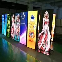 Pantalla LED Inalámbrica 4G WIFI para Publicidad Digital en Interiores/Exteriores, Soporte de Piso P2.5, Espejo Portátil, Pantalla de Video para Elevador
