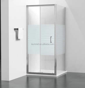 Diseño deslizante de pantalla de <span class=keywords><strong>ducha</strong></span> Rectangular con marco de aluminio negro para baño de apartamento con forma de bandeja rectangular - Product Image 5