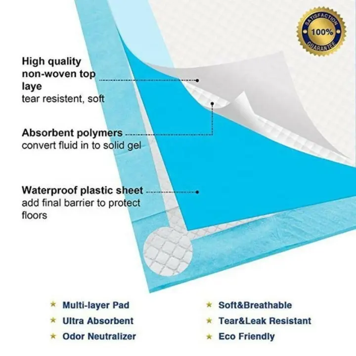 Super Absorbent Waterproof Mat Puppy Disposable Polima Yowuma Mwamsanga Osataya Njozi Zophunzitsira za Galu Pulasitiki Zophunzitsira za Pet