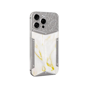 Chấp Nhận Tùy Chỉnh Hoa Mẫu Khuôn Mẫu Điện Thoại Di Động Trường Hợp Sâu Khắc Trắng Ngọc Trai Vỏ Vàng Sang Trọng Điện Thoại Di Động Trường Hợp - Product Image 2