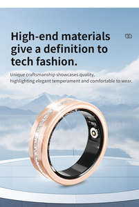 Bague Intelligente en Acier Inoxydable avec Moissanite, Étanche, Suivi du Sommeil et de la Fréquence Cardiaque, Recharge Magnétique, Bijou Connecté pour la Santé - Product Image 2