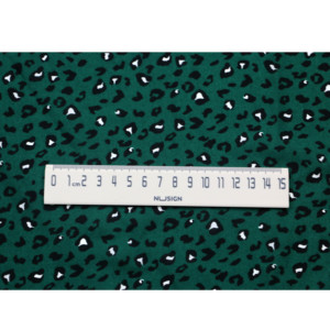 WI-B06 Màu Xanh Lá Cây Leopard In 100% <span class=keywords><strong>Polyester</strong></span> Siêu Mềm Mại Và Thoáng Khí Faille Crepe Vải Cho Dài Hàng May Mặc Thiết Kế Lạ Mắt - Product Image 3