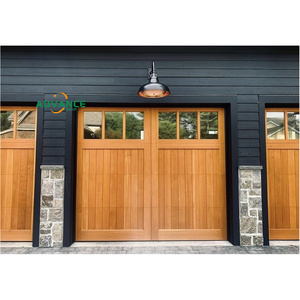 Fabricant américain moderne de voitures doubles avec portes de <span class=keywords><strong>garage</strong></span> en <span class=keywords><strong>bois</strong></span> massif en chêne blanc et fenêtres en perspective - Product Image 3