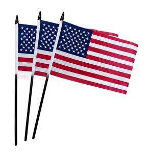 Американский флаг триколор сплошной полюс полиэстер флаг дешевый маленький флаг - Product Image 4