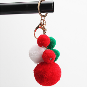 Wholesale Cute Cartoon Plush Keychains Plush Round Shape Plush Toys Key Chains