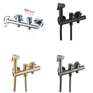 Pistola de Bidé Moderna de Cobre Negro para Baño, Agua Fría/Caliente, Boquilla de Alta Presión, Limpiador Femenino y Ducha - Product Image 2