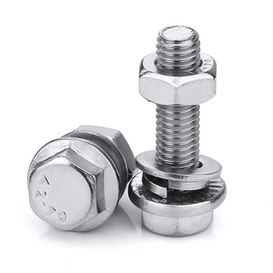 Cường độ cao 304 thép không gỉ SS316 A2 lớp 8.8 kết hợp <span class=keywords><strong>Hex</strong></span> Bolt Nut và máy giặt - Product Image 2