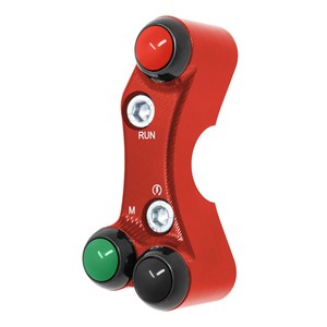 Interruptor de manillar derecho para BMW S 1000 RR HP4 (orificios desalineados) (rojo) - Product Image 4
