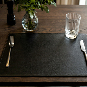 Sous-plats en cuir véritable personnalisés avec logo B2B, durables, antidérapants, en cuir de vachette, fournisseur en gros LPM-0011 - Product Image 1