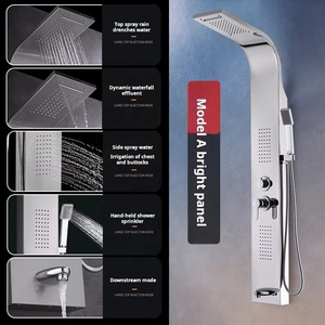 Conjunto de <span class=keywords><strong>Ducha</strong></span> Termostática de Pared para Hotel, con Pantalla LED Digital de Temperatura, Acabado Cromado, Latón, Monomando - Product Image 5