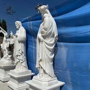 Décoration religieuse extérieure BLVE, statues <span class=keywords><strong>de</strong></span> la Vierge Marie et <span class=keywords><strong>de</strong></span> <span class=keywords><strong>l</strong></span>'Enfant Jésus sculptées à la main grandeur nature, sculpture en marbre <span class=keywords><strong>de</strong></span> la Vierge Marie pour <span class=keywords><strong>l</strong></span>'église - Product Image 3