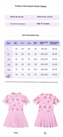 Maillot de bain une pièce pour filles avec short anti-transparence intégré, manches courtes, protection solaire UPF50+, maillot de bain pour enfants en nylon
