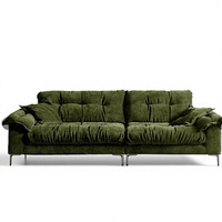 Grand canapé-lit sectionnel incurvé extensible en chenille avec fonction inclinable, rembourré en éponge, pour usage en entrepôt