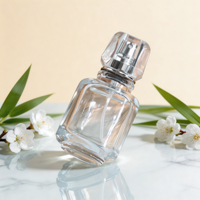 Flacon de parfum vide de luxe personnalisé unique, en verre plat, 30 ml, 50 ml, sérigraphie mate, 100 pièces, flacon rechargeable