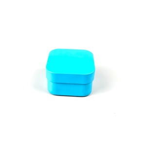 Boîte en métal rectangulaire personnalisée, boîte en métal bleu uni pour bonbons, chocolat, thé - Product Image 5