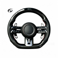 Volant sport en fibre de carbone LED pour Mercedes-Benz AMG CLA GLC GLB GLS GLE C63 W205 W213 Accessoires intérieurs