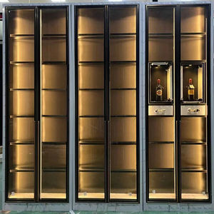 خزانة نبيذ فاخرة من الفولاذ المقاوم للصدأ لأثاث غرفة المعيشة بتصميم عصري - Product Image 2