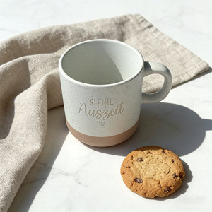 Taza de Café de Cerámica Moteada con Grabado de Texto Personalizado para el Hogar y la Oficina - Product Image 2