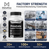 Capsules de soutien de la prostate pour hommes à base de plantes, probiotiques et antioxydants avec du palmier nain, du Pygeum africanum et des graines de citrouille - Formule naturelle
