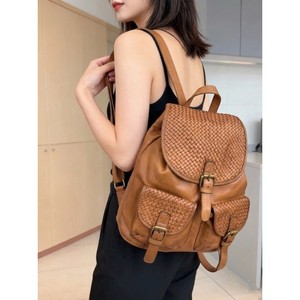 Elegant Women Genuine Leather <b>Backpack</b> Featuring Stylish Multi Pocket Zipper Closure Design for <b>School</b> Travel Office Lightweight - Product Image 4