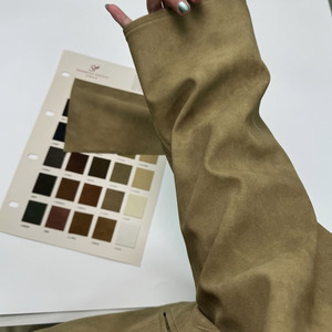 Men's <strong>Brown</strong> Suede <strong>Leather</strong> <strong>Jacket</strong> Casual Zip up Collared Bomber <strong>Jacket</strong> Vintage Short Coat for Spring Autumn - Product Image 5