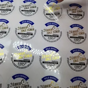 Logotipo Embalagem Transparente Biodegradável Etiqueta Personalizada Etiquetas Impressão Uv Impermeável Die Cut Vinyl Sticker