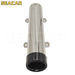 Soporte de caña de pescar de acero inoxidable Seacar, soporte de caña de pescar de un solo tubo para barcos. - Product Image 2