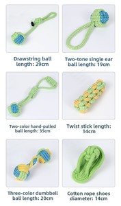 Köpek Oyuncağı Isırmaya Dayanıklı Örgülü Pamuk Halat Düğümlü Çiğneme Oyuncağı Küçük ve Büyük Irklar İçin Dayanıklı Evcil Hayvan Can Sıkıntısını Giderici - Product Image 5