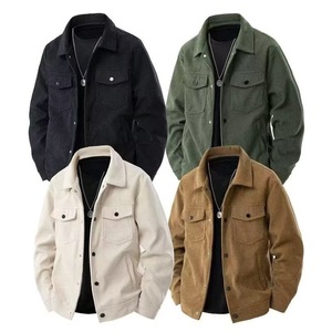 Camisa informal deportiva de <span class=keywords><strong>pana</strong></span> para <span class=keywords><strong>hombre</strong></span>, chaqueta holgada, estilo americano moderno y atrevido, abrigo exterior que combina con todo para primavera y otoño - Product Image 1