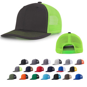 Gorra ajustada con forma EN BLANCO Unisex con logotipo personalizado, gorra de camionero 112, gorra de malla de alta calidad, gorra Snapback con visera Lisa para hombre - Product Image 1