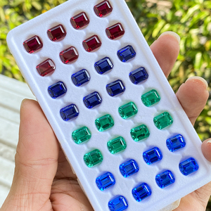 0.5-14carat Lab Grown <strong>GemStone</strong> Emerald Cut <strong>Ruby</strong> <strong>Gemstone</strong> Loose Sapphire Green <strong>Gemstone</strong> Wholesale Factory Welcome to Customize - Product Image 1