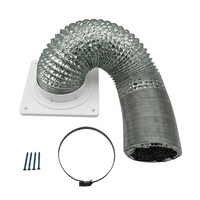 Accessoires de connexion pour sécheuse à conduit murale - Conception industrielle carrée en plastique ABS - Installation facile, design moderne pour