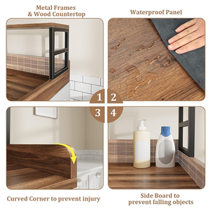 Estante de Madera Legend para Lavandería, de 2 Niveles, para Lavadora y Secadora, para Doblar Ropa - Product Image 2