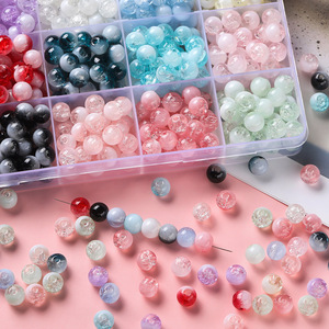 Mixed Color Glass <b>Beads</b> Round Loose <b>Beads</b> For Jewelry Making DIY Bracelet Material <b>Kit</b> Wholesale - Product Image 4
