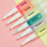 RONIKI Échantillon Gratuit Logo Personnalisé Huile à Cuticules Revitalisant Nutrition Huile à Ongles avec Flocons d'Or Huile à Cuticules Marque Privée
