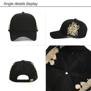 Cappellini da baseball vintage a forma di cappello semplice con ricamo personalizzato cappello da golf logo personalizzato con fibbia in metallo cappellini da baseball