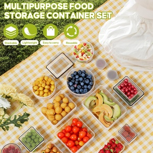 Food-grade Plastic Sealed Fresh Storage <b>Container</b> Stackable Space-saving for <b>Refrigerator</b> Organization & Meal Prep for On-the-go - Product Image 3