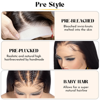 Perruque Lace Front HD en Cheveux Humains Indiens Bruts Ondulés, Pré-décolorée, Pré-épilée, Haute Densité, Cheveux d'un Seul Donneur
