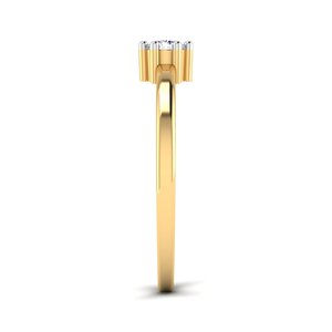 Elegant Trendy Wedding Yellow Gold Plated Sterling Silver Lab Grown Diamond <b>Ring</b> Brilliant Cut Different Sizes Engagement Party - Product Image 2