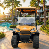 Voiturette de golf électrique tout-terrain 4 places Club Car avec batterie au lithium et protection anti-broussailles