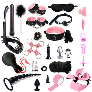 Produit sexuel pour adultes, ensemble BDSM de 28 pièces, équipement de bondage, kit fétiche en cuir PU, menottes, jouet sexuel - Product Image 3