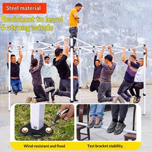 Carpa para Eventos con Estructura <span class=keywords><strong>de</strong></span> Hierro, Resistente al Viento, Aislamiento Térmico, Tela Oxford Impermeable <span class=keywords><strong>de</strong></span> 3000 mm, para Mercados Nocturnos <span class=keywords><strong>de</strong></span> Invierno - Product Image 6