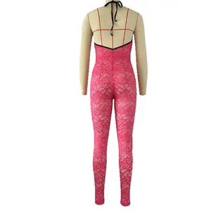 Dgk042584 nhựa sexy jumpsuits cho phụ nữ ren Jumpsuit với chất lượng cao