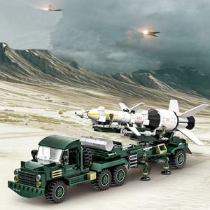 Modelo Educativo de Vehículo de Transporte de Misiles Antiaéreos de la Serie Militar OEM, Juguete de Bloques de Construcción de Plástico ABS - Product Image 1
