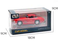 Modèle réduit vintage 300SL Gullwing à l'échelle 1:32, SUV en alliage moulé sous pression, portes ouvrables, jouet de voiture de luxe classique avec son et lumière, batterie au lithium